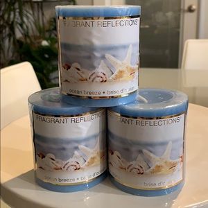 3” pillar candles - Ocean Breeze - 3 candle set
